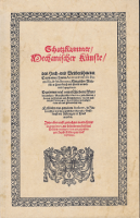 Buchcover Cover des Buches: Schatzkammer Mechanischer Kuenste von Augustini Ramellis 1620