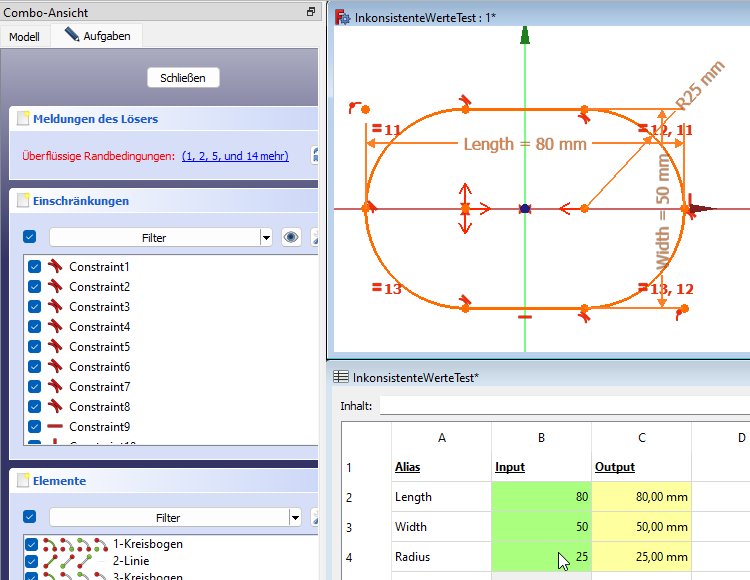 Tabellle und Skizze Screenshot Tabelle und Skizze