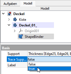 ShapeBinder-Eigenschaften Screenshot ShapeBinder-Eigenschaften