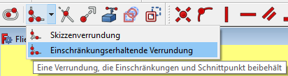 Sketcher - Ecke verrunden unter Beibehaltung von Maßen und Randbedingungen Icon