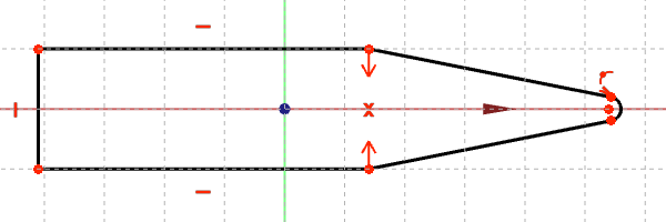 geometrisch eingeschränkte Skizze Screenshot geometrisch eingeschränkte Skizze