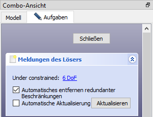 Meldungen des Lösers Screenshot Meldungen des Lösers
