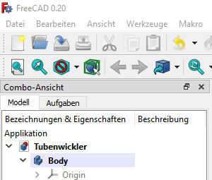 Baumansicht - Körper Screenshot Baumansicht - Körper