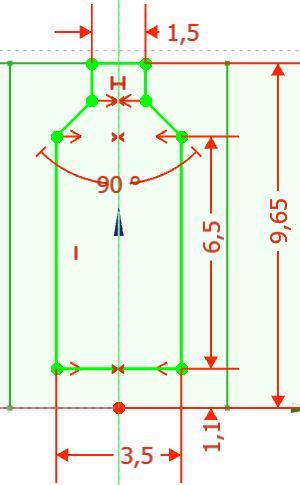 Skizze des Griffes Screenshot Skizze des Griffes