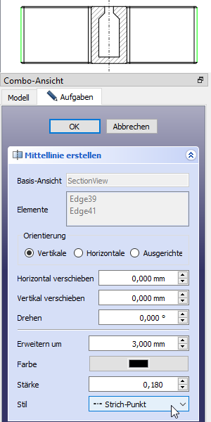 Mittellinie Screenshot Mittellinie
