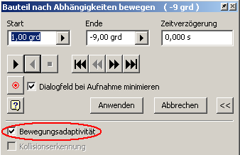 Schalter: Bewegungsadaptivität Schalter:Bewegungsadaptivität