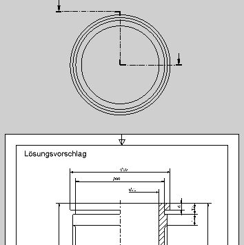 Darstellung, wie man einen Halbschnitt im CAD-Programm Inventor 5.3 erzeugen kann Darstellung, wie man einen Halbschnitt im CAD-Programm Inventor 5.3 erzeugen kann