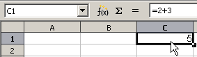 Formeleingabe Screenshot