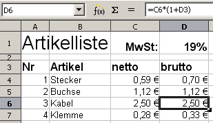falsche Adressierung Screenshot