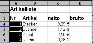 Nummerieren durch Kopieren Animation