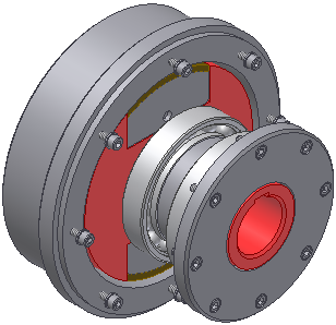 Fliehkraftkupplung CAD-Modell einer Fliehkraftkupplung